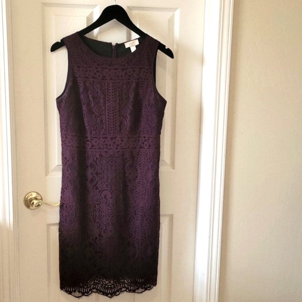 LOFT Plum Cocoktail Dress